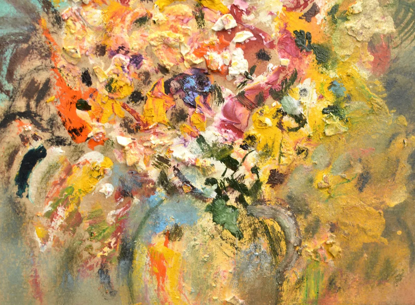 Uldis Krauze, Evening Glow, 2020, Ölgemälde auf Karton