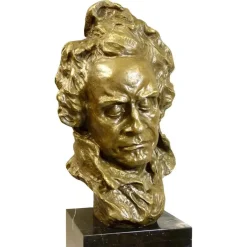 Unbekannt, Beethoven-Büste, Vergoldete Bronze