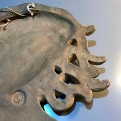 Ungarische Art Deco Wandmaske aus Keramik von Dr Rank Rezso, 1930er