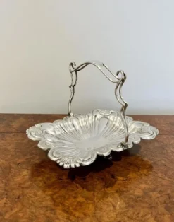 Versilberter Edwardischer Kuchenkorb, 1900er