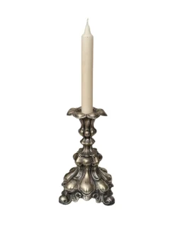 Versilberter Kerzenhalter aus versilbertem Messing im flämischen Barock-Stil, 1890er