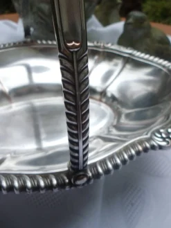 Versilberte Schale mit Henkel von WMF, 1930er