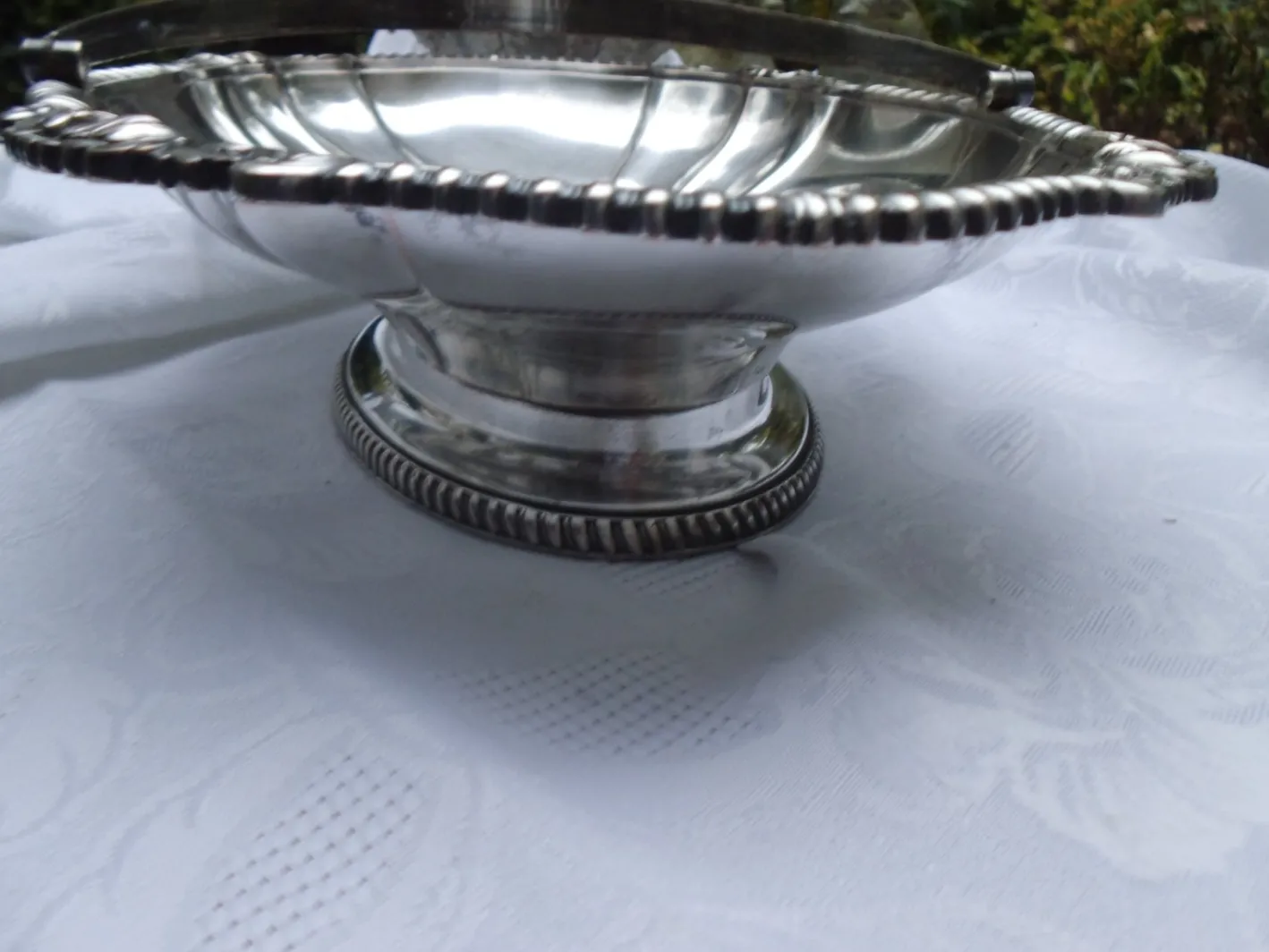 Versilberte Schale mit Henkel von WMF, 1930er