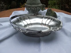 Versilberte Schale mit Henkel von WMF, 1930er