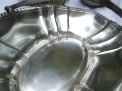 Versilberte Schale mit Henkel von WMF, 1930er
