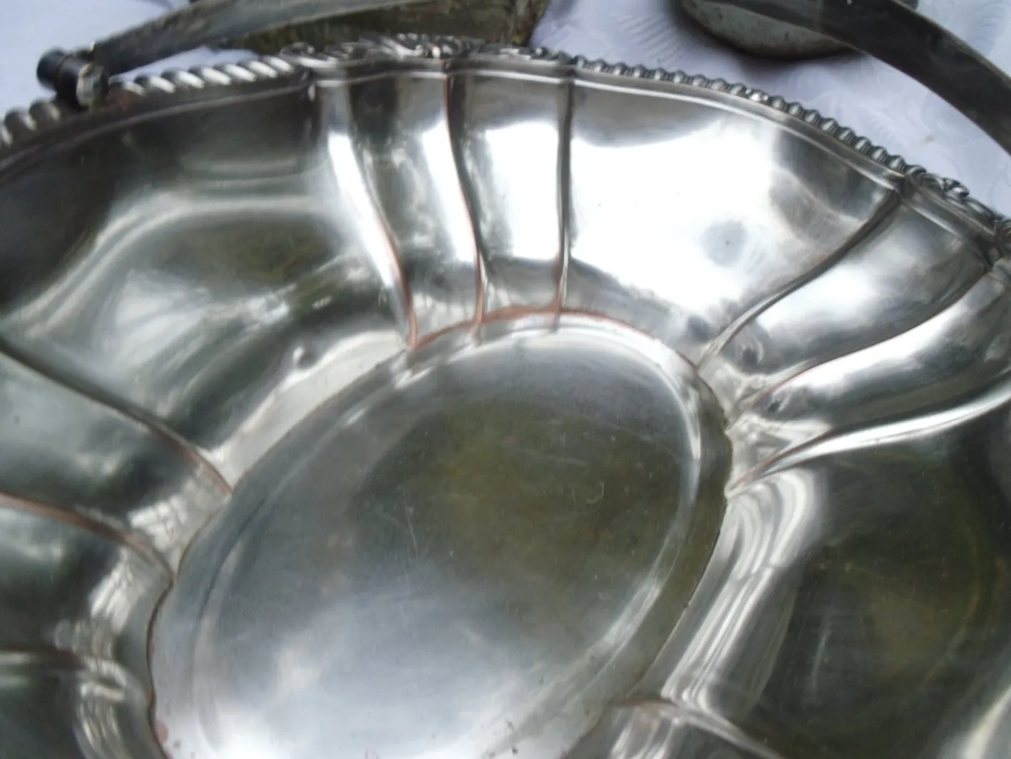 Versilberte Schale mit Henkel von WMF, 1930er