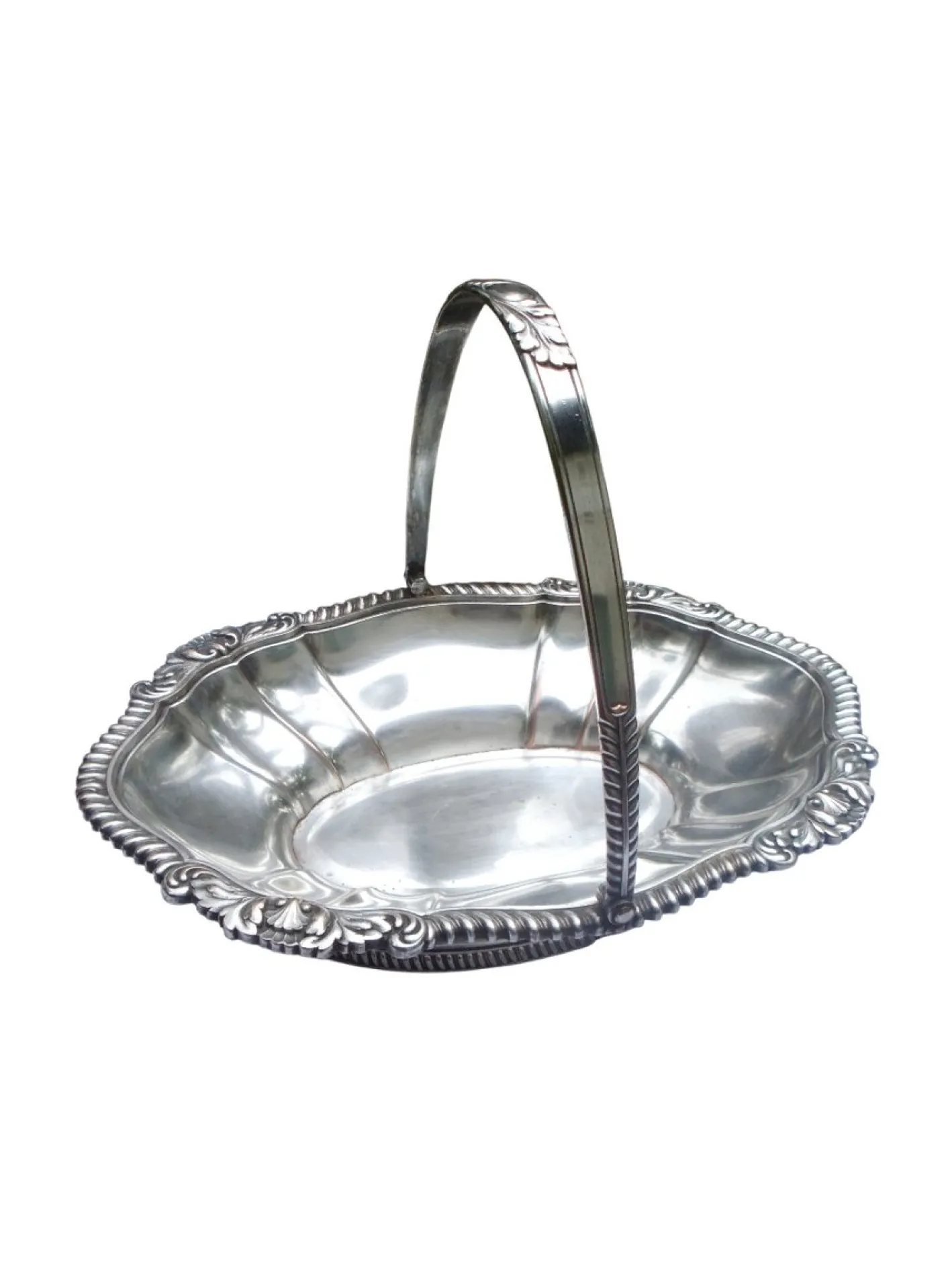 Versilberte Schale mit Henkel von WMF, 1930er