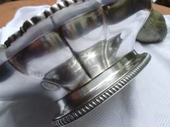 Versilberte Schale mit Henkel von WMF, 1930er