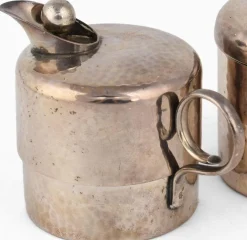 Versilberte Vintage Art Deco Kannen, Deutschland, 1930er, 2er Set