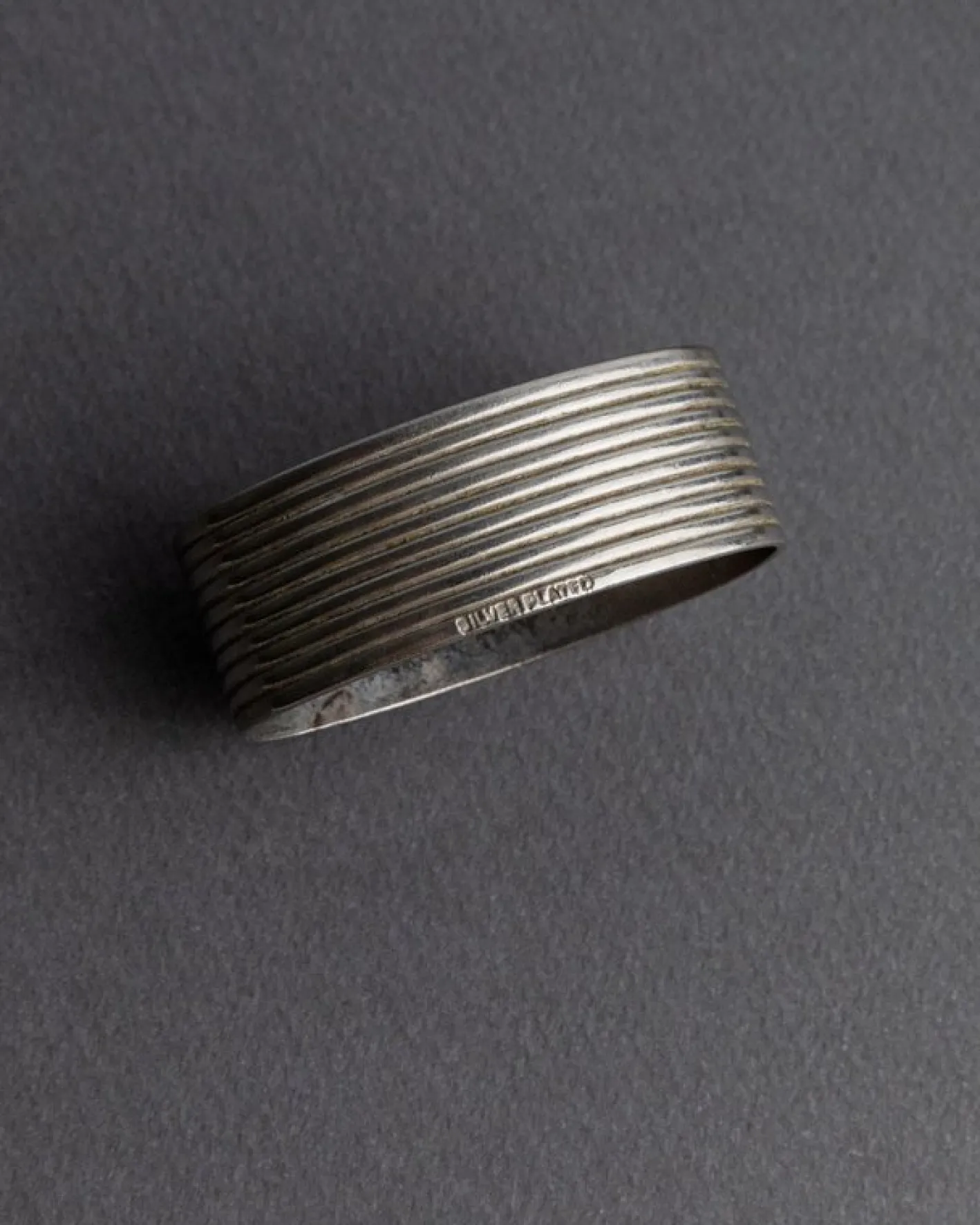 Versilberte Vintage Serviettenringe, 1960er, 4 . Set