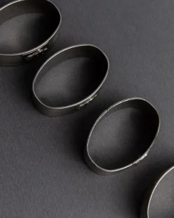 Versilberte Vintage Serviettenringe, 1960er, 4 . Set