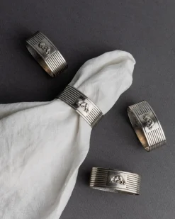 Versilberte Vintage Serviettenringe, 1960er, 4 . Set