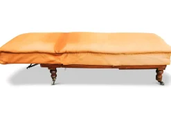 Verstellbare viktorianische Liege aus Holz & Messing von John Carter of London