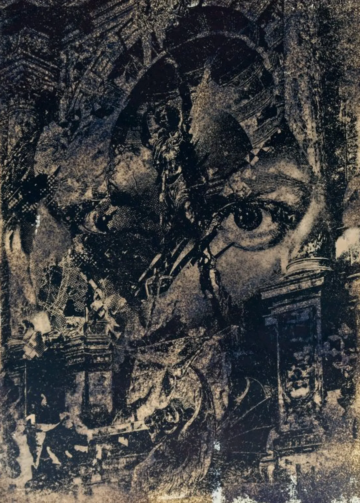 Vhils, Relic, Siebdruck