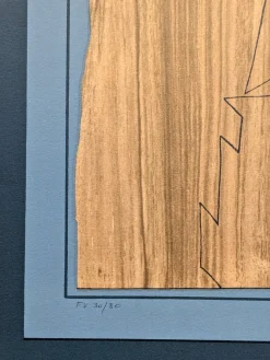 Victor Vasarely, Graphism on Wood, 1971, Handsignierte Serigraphie in Farben auf Karton