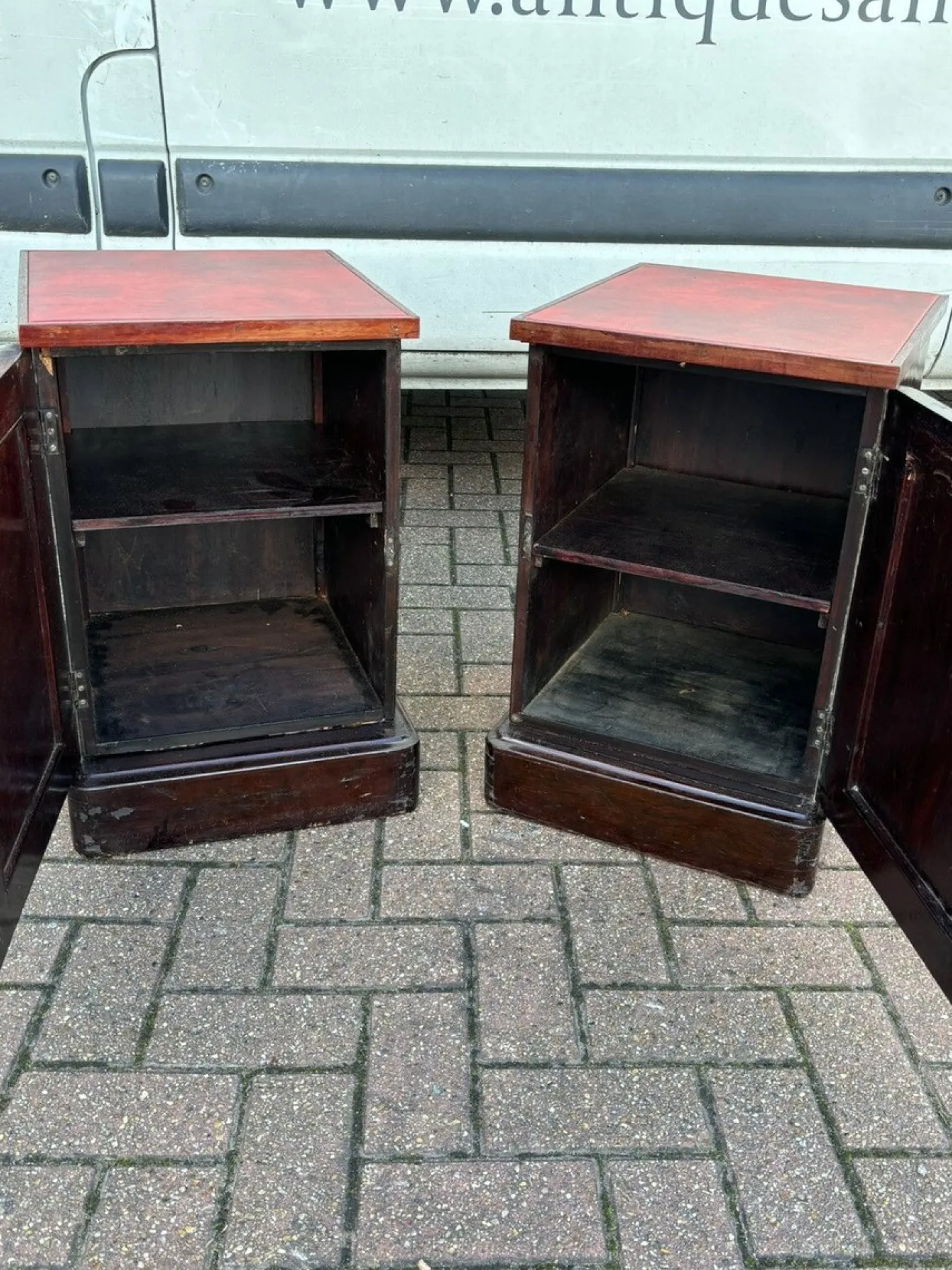 Viktorianische Nachtschränke, 2er Set