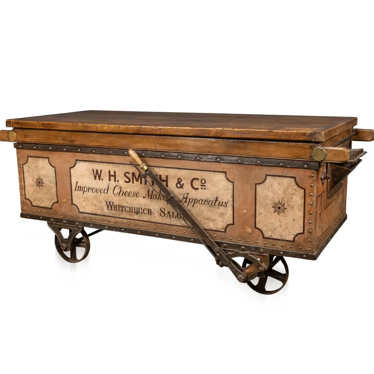 Viktorianischer Güterwagen mit Eichenholzplatte, 19. Jh., 1880er