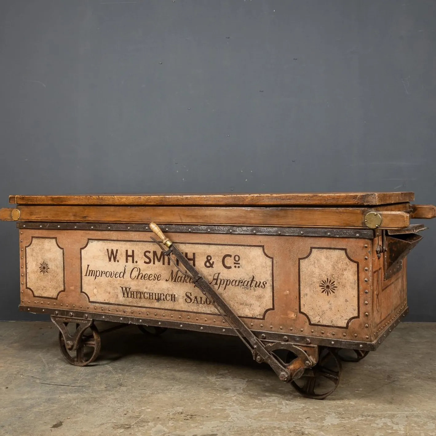 Viktorianischer Güterwagen mit Eichenholzplatte, 19. Jh., 1880er