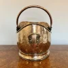 Viktorianischer Kupferhelm Coal Scuttle, 1880er