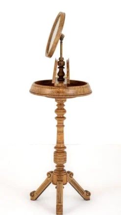 Viktorianischer Rasierständer aus Eschenholz, 1890
