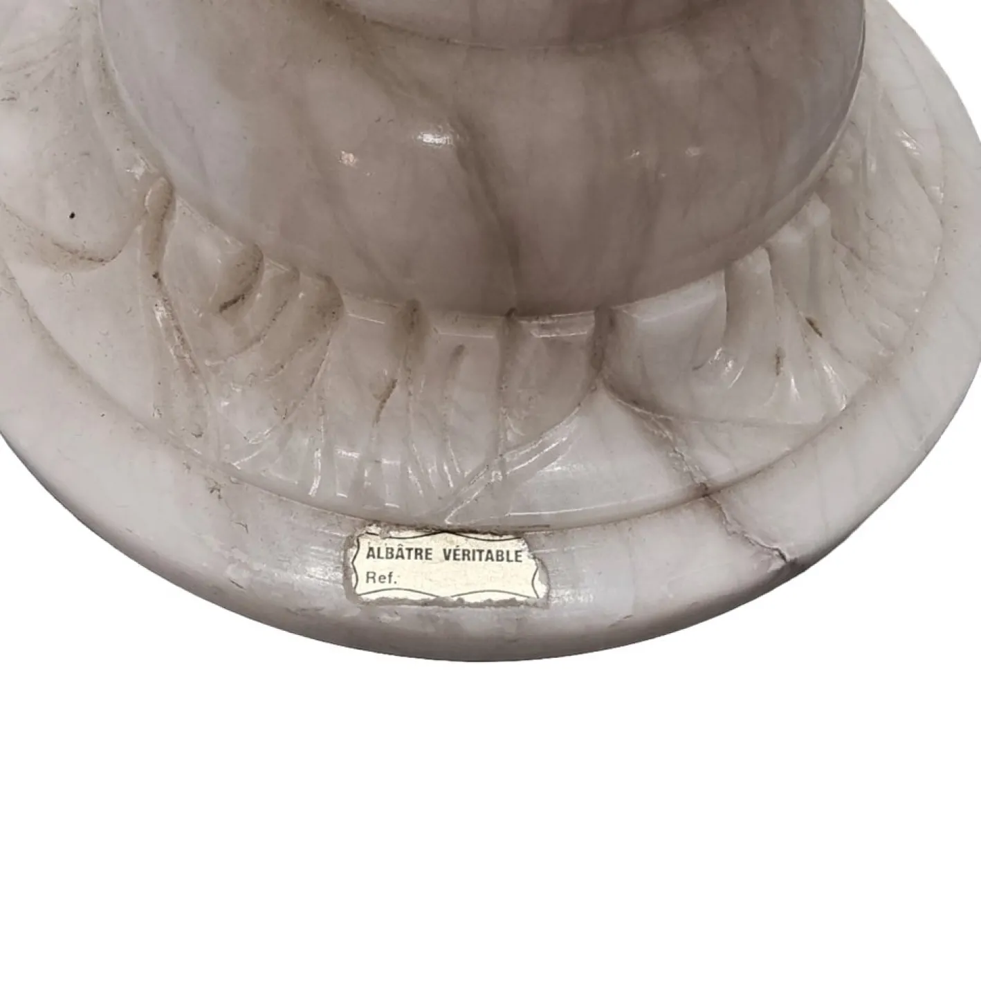 Vintage Alabaster Säule mit Lampe, 1970/80er