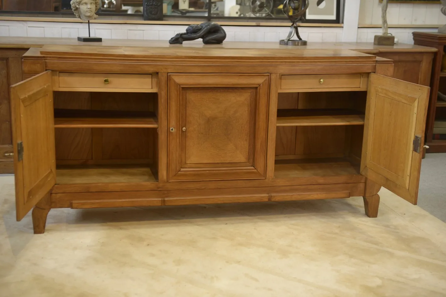 Vintage Art Deco Sideboard aus Eiche, 1940er