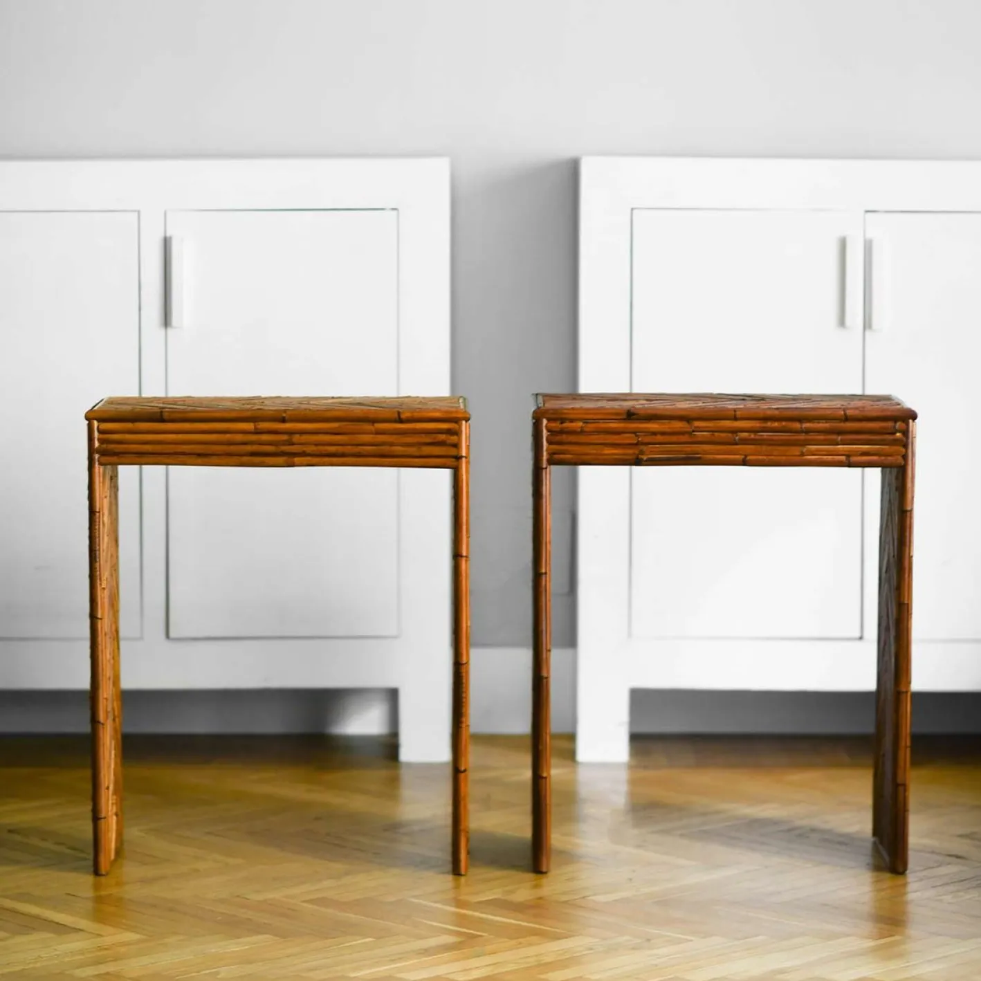 Vintage Bambus Konsolentisch