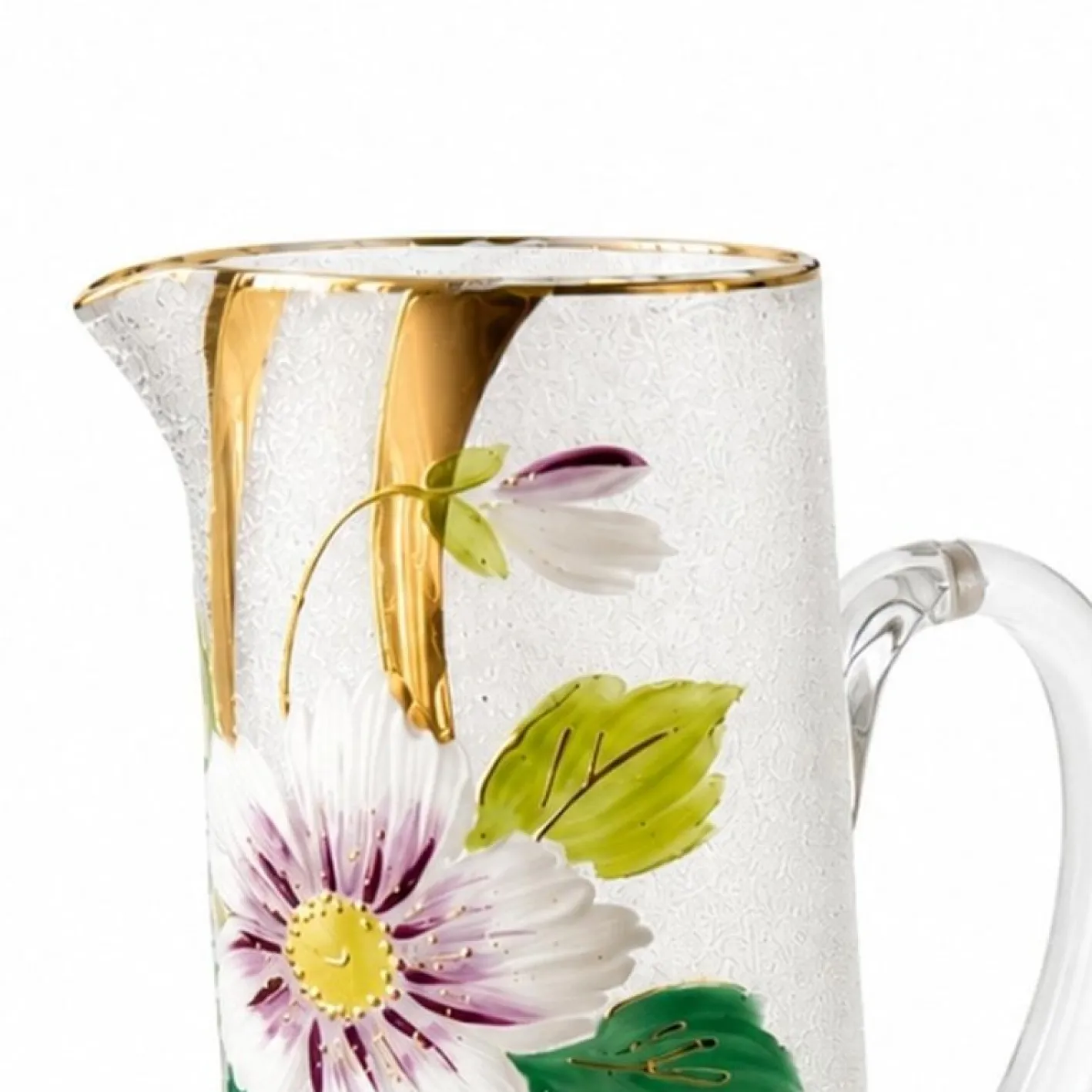 Vintage Becher aus geformtem Glas, 2er Set