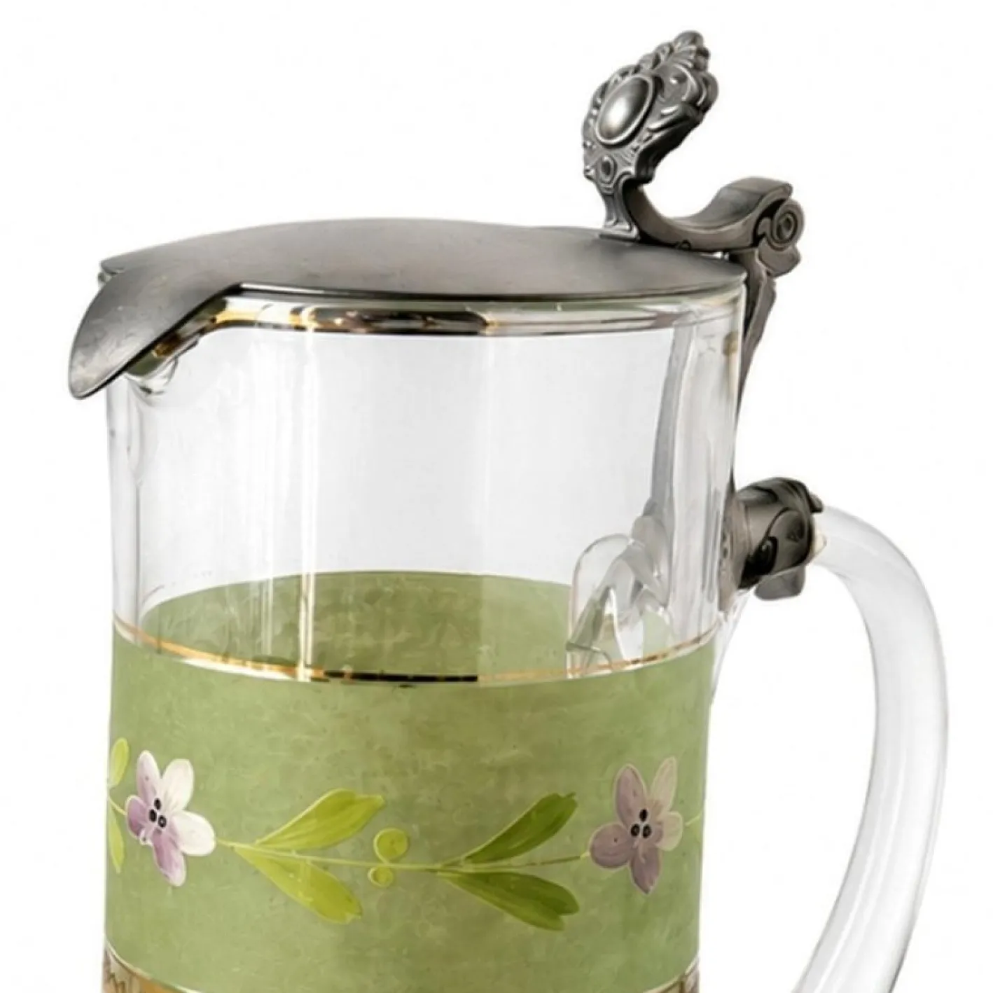 Vintage Becher aus geformtem Glas, 2er Set