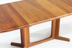 Vintage Danish Oval Extendable Dining Table in Teak, 1960s