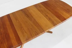 Vintage Danish Oval Extendable Dining Table in Teak, 1960s