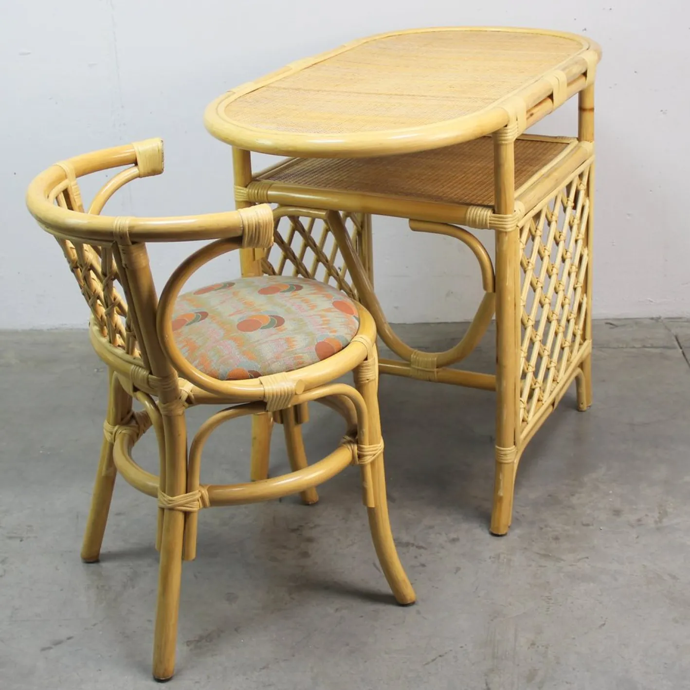 Vintage Gartentisch und Stühle, 1970er, 3er Set