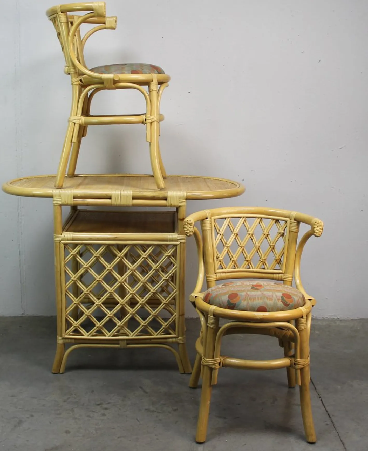 Vintage Gartentisch und Stühle, 1970er, 3er Set