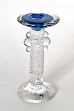 Vintage Kerzenhalter aus Kristallglas von Staffan Gellerstedt für Pukeberg, Schweden