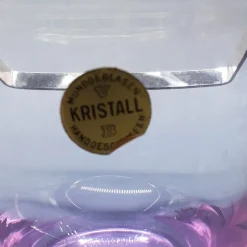 Vintage Kristallglas Set mit Eiskübel und 4 Gläsern von VB Kristall, 1970er, 5er Set