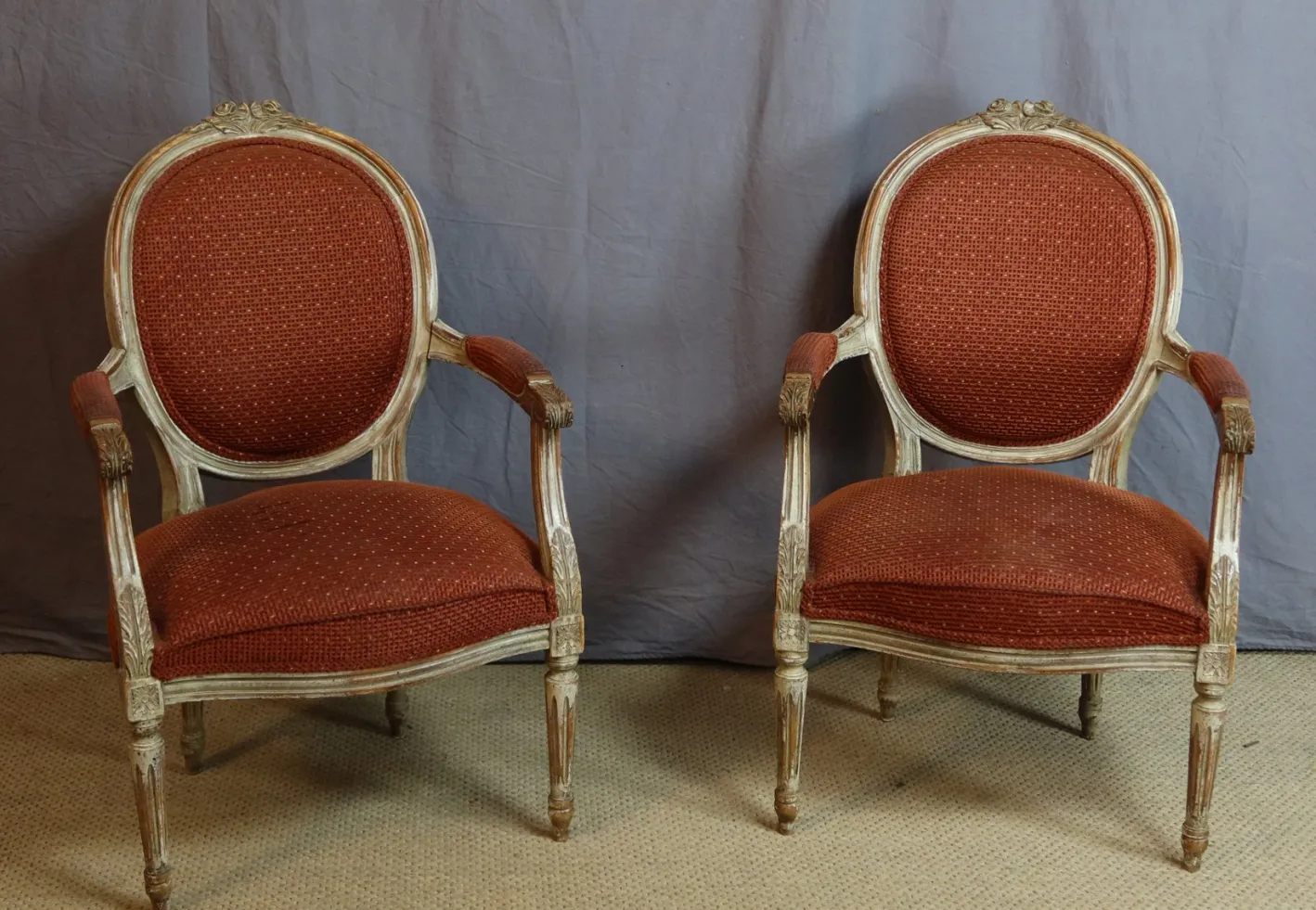 Vintage Louis XVI Sessel, 1950er, 2er Set