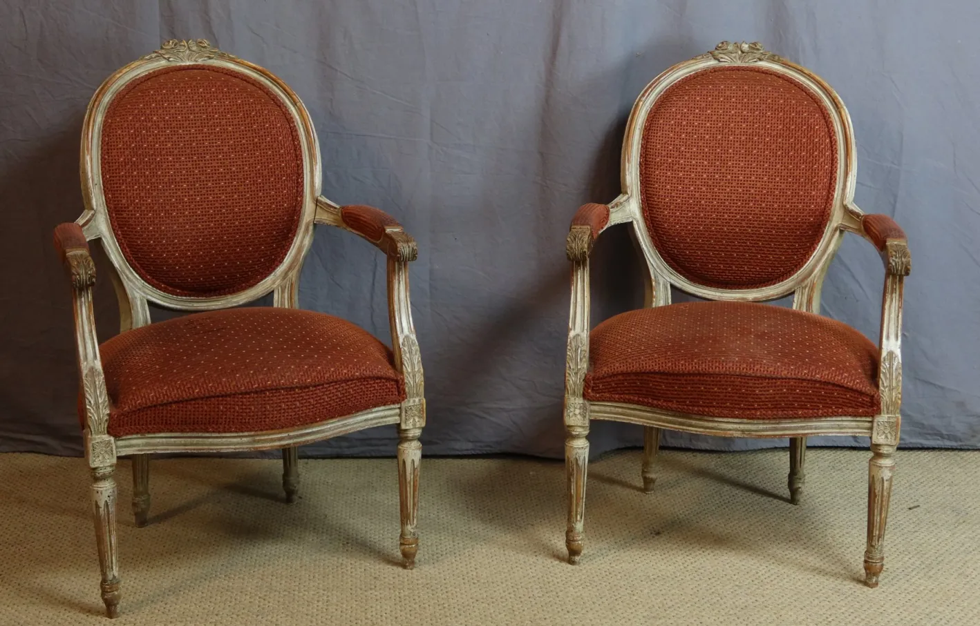 Vintage Louis XVI Sessel, 1950er, 2er Set