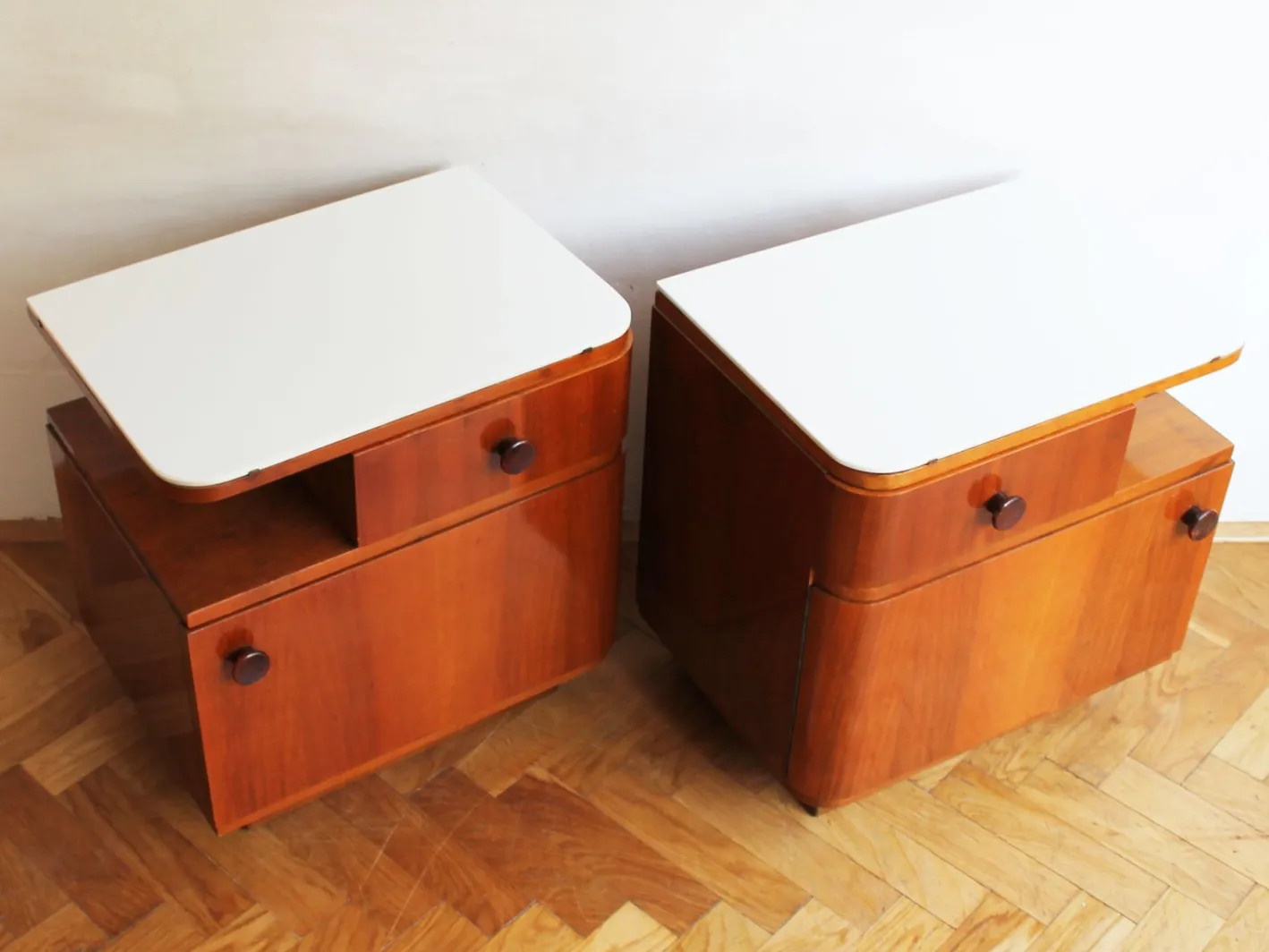 Vintage Nachttische, 1950er, 2er Set