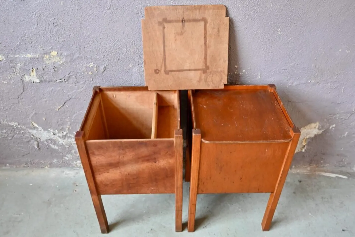 Vintage Nachttische, 1950er, 2er Set