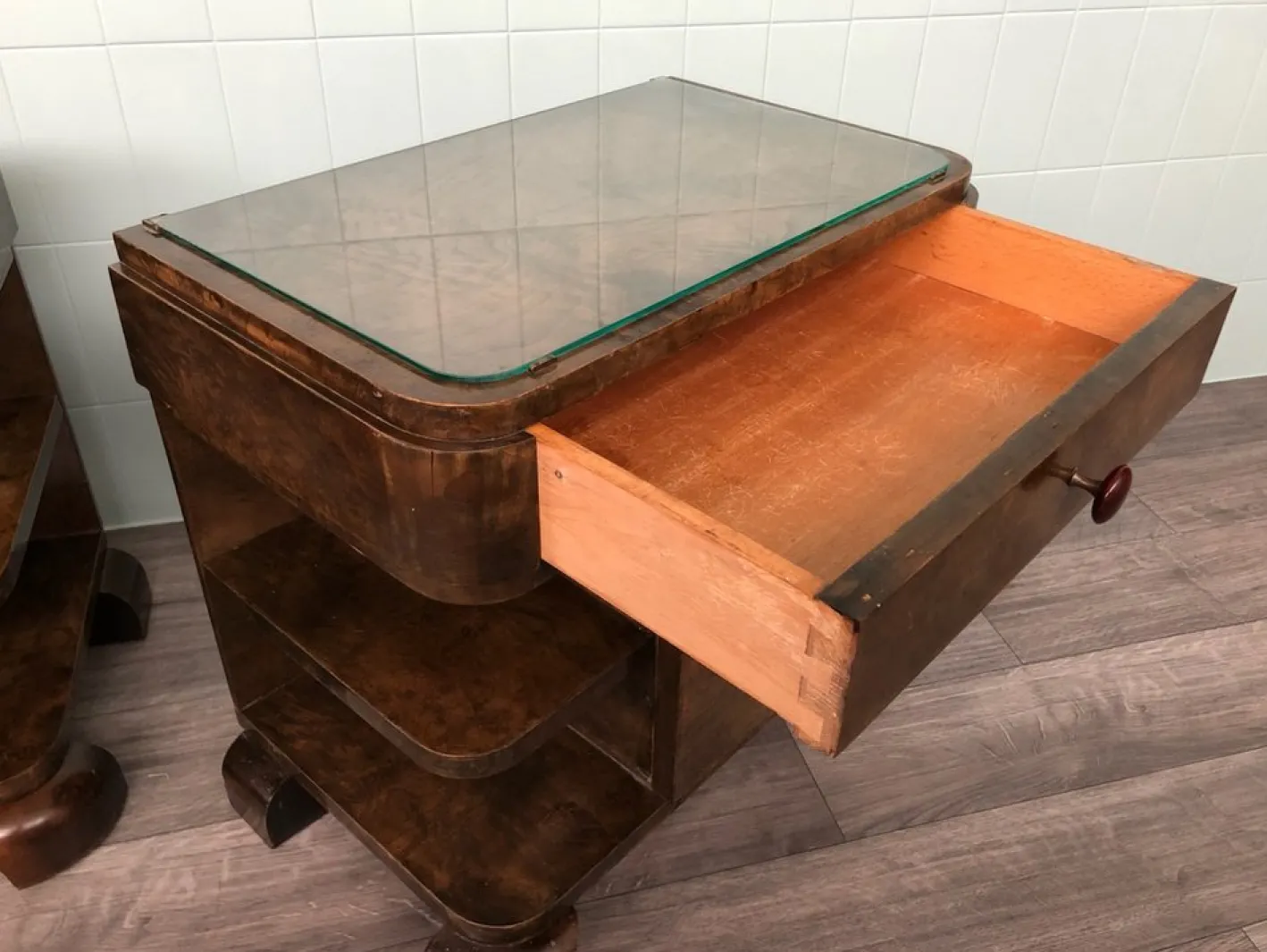 Vintage Nachttische, 1930er, 2er Set
