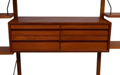 Vintage Royal Wandregal mit 4 Teak Schränken von Poul Cadovius, 1960er, 23er Set