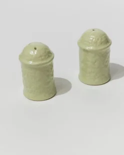 Vintage Salz- & Pfefferstreuer aus Mint Keramik, 1970er, 2er Set