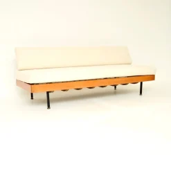 Vintage Schlafsofa aus Stahl & Birke, 1950er