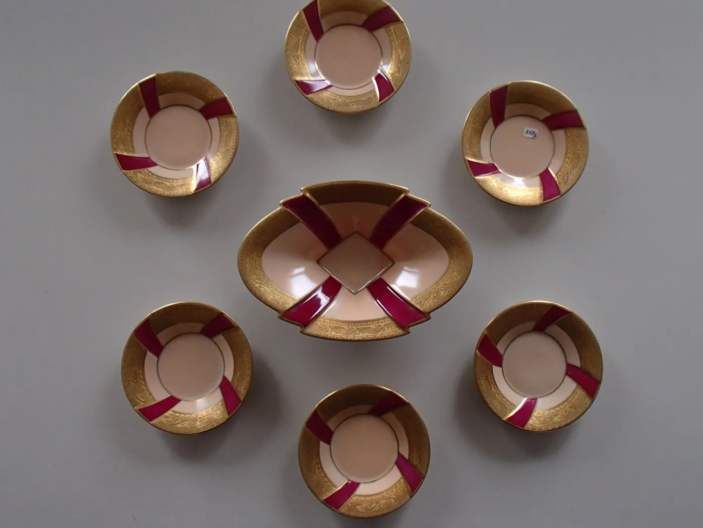 Vintage Schokoladen-Set, 1930er, 7 Set