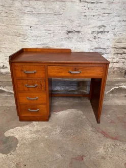 Vintage Schreibtisch aus Holz & Metall
