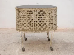 Vintage Serviertisch aus Metall von Mathieu Matégot, 1956