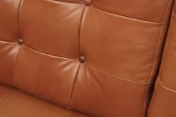 Vintage Sofa mit Cognacfarbenem Lederkissen, 1965