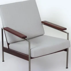 Vintage Sofa Set aus Teak & hellgrauem Kvadrat Stoff von Furniture Industry Gelderland, 1960er