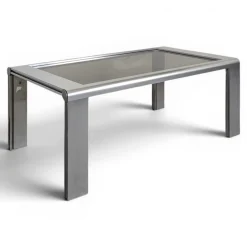 Vintage Space Age Couchtisch aus Chrom, 1970er