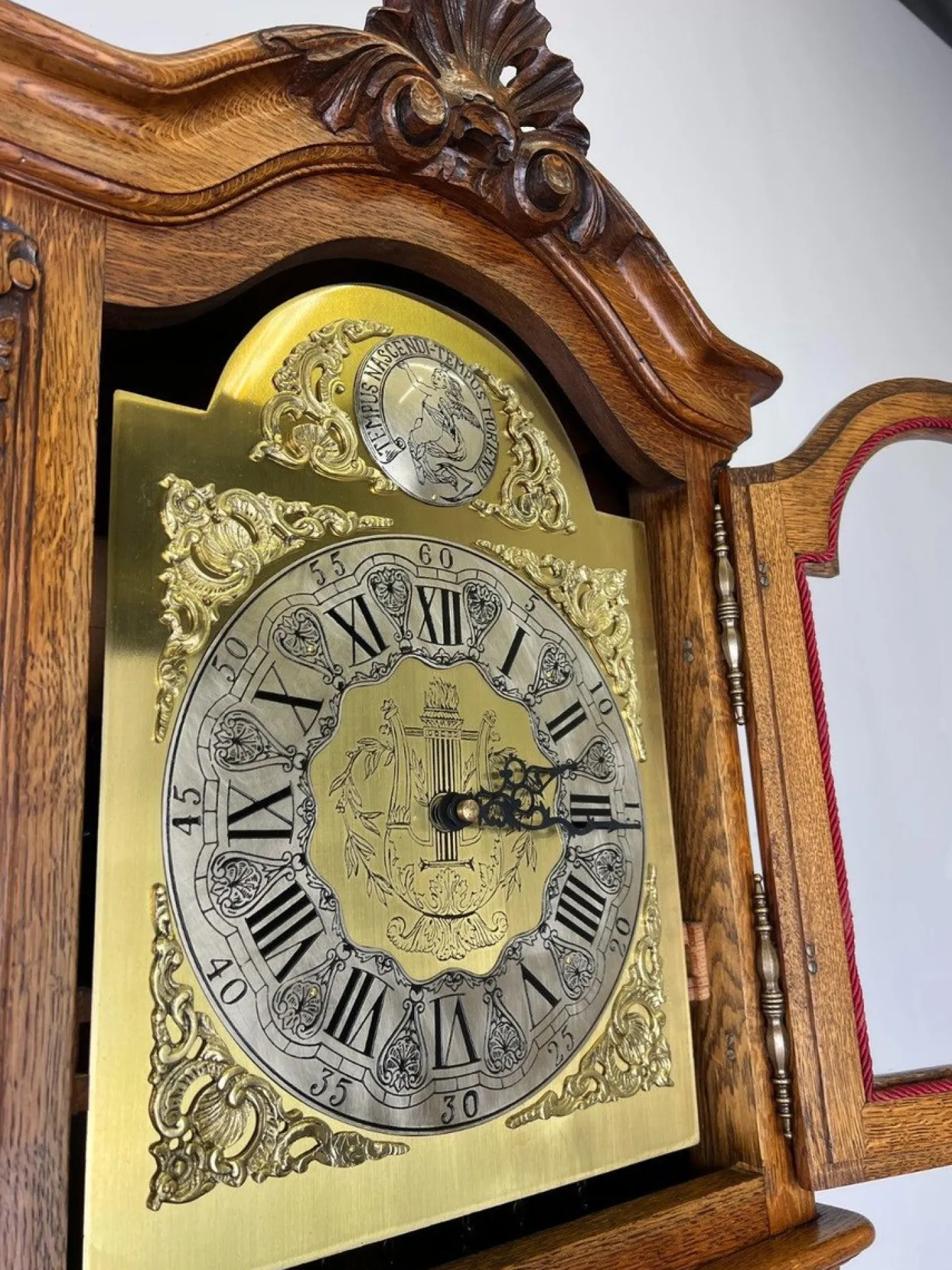 Vintage Standuhr aus Eiche